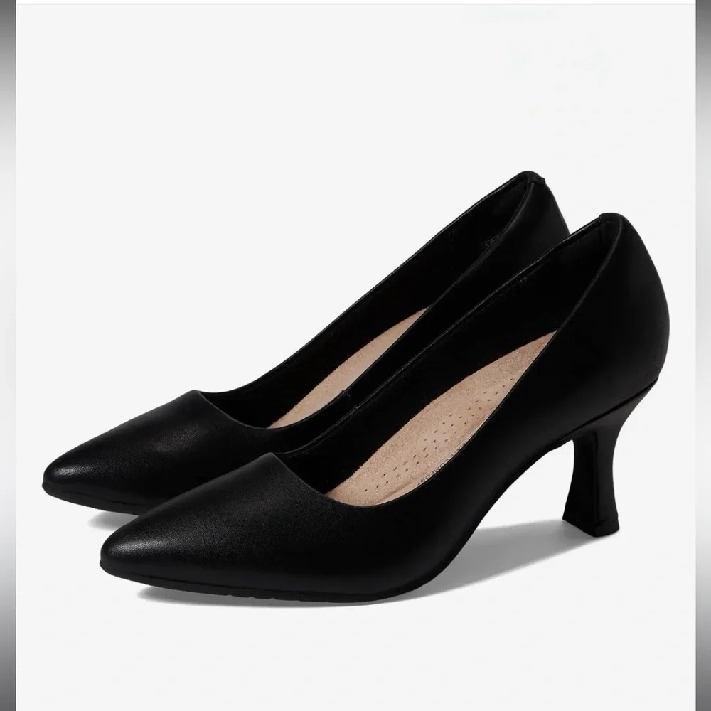 NEW without box Kataleyna Gem Clarks Collection Black Pointed Toe Heels Size 8.5
